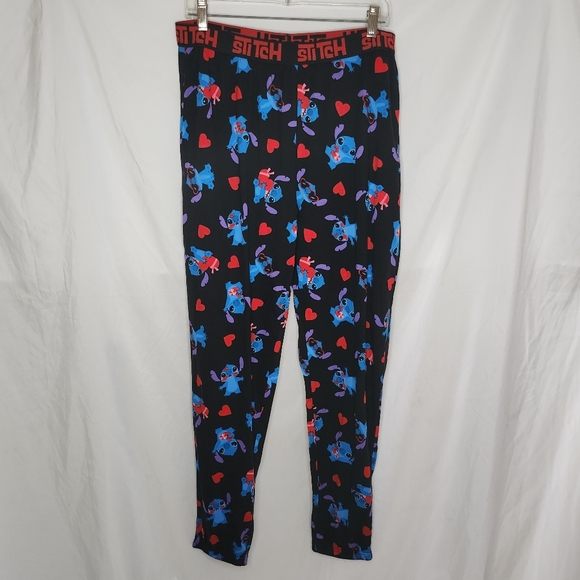 New Disney Men Lilo & Stitch Heart Kisses 2 pc Pajama Set Red Black Loungewear M - Picture 10 of 13